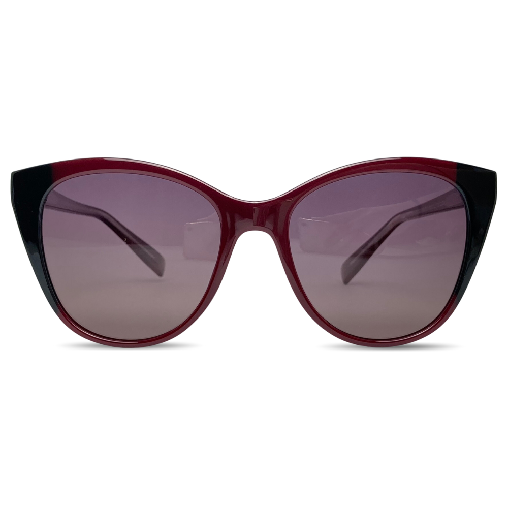 Óculos de Sol Feminino Gatinho Acetato UV400 Vinho - CandStoreBR